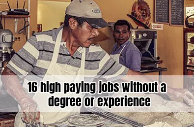 experience without degree paying jobs job